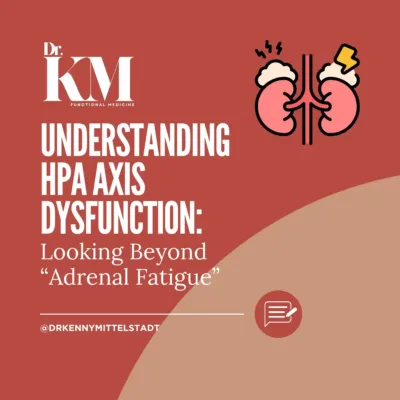 This image shows the title of the blog post: "Understanding HPA Axis Dysfunction: Looking Beyond “Adrenal Fatigue""