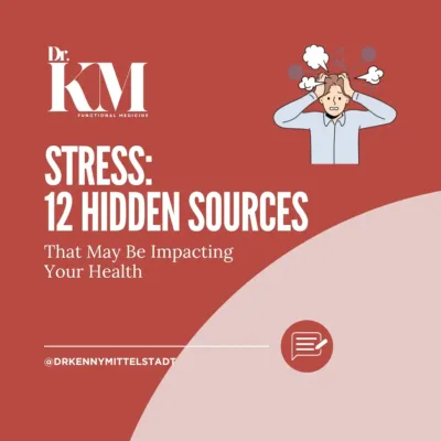 This image shows the title of the blog post: "Stress: 12 Hidden Sources that May Be Impacting Your Health"