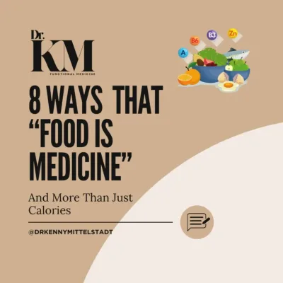 This image shows the title of the blog post: "8 Ways that "Food is Medicine" and More than Just Calories"